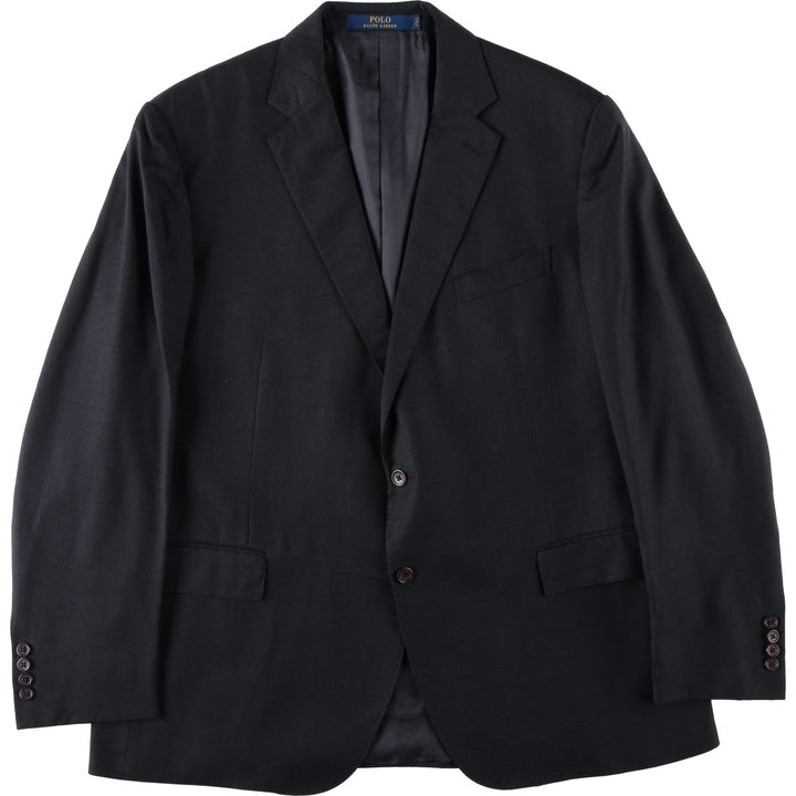 Ralph Lauren POLO RALPH LAUREN wool tailored jacket, men's size XL (approx.) wool navy blue type Vintage Second Hand