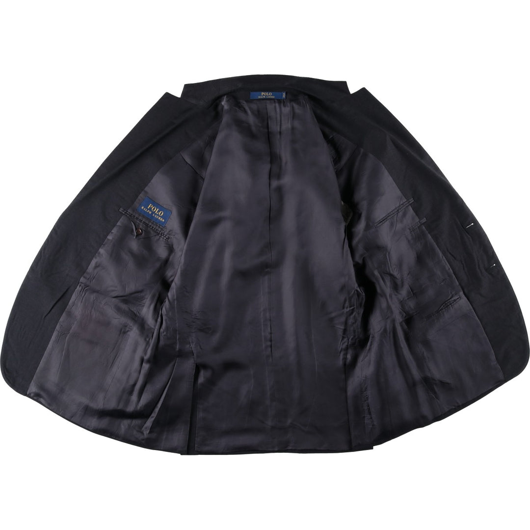 Ralph Lauren POLO RALPH LAUREN wool tailored jacket, men's size XL (approx.) wool navy blue type Vintage Second Hand