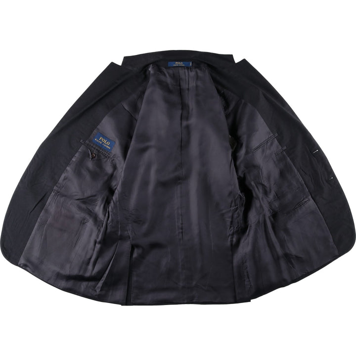 Ralph Lauren POLO RALPH LAUREN wool tailored jacket, men's size XL (approx.) wool navy blue type Vintage Second Hand