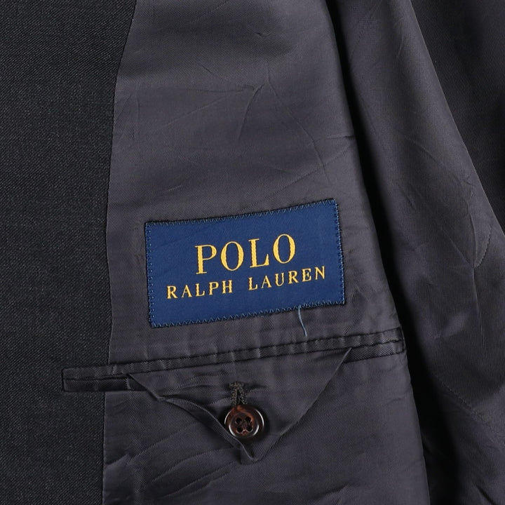 Ralph Lauren POLO RALPH LAUREN wool tailored jacket, men's size XL (approx.) wool navy blue type Vintage Second Hand