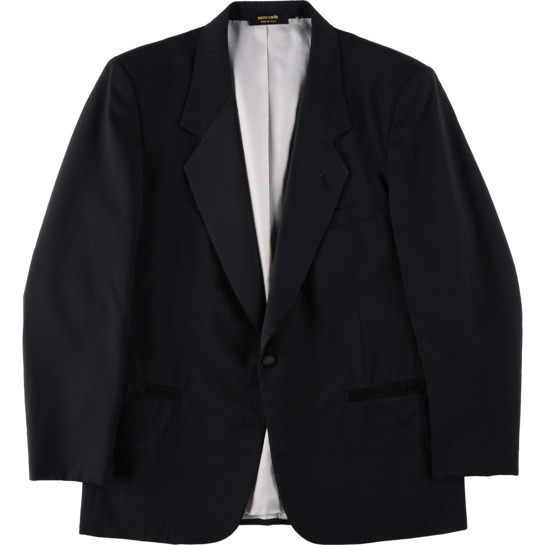 Pierre Cardin Stripe Pattern Tailored Jacket, Made in USA, Men's Size M (approx.) unclear black type Vintage Second Hand