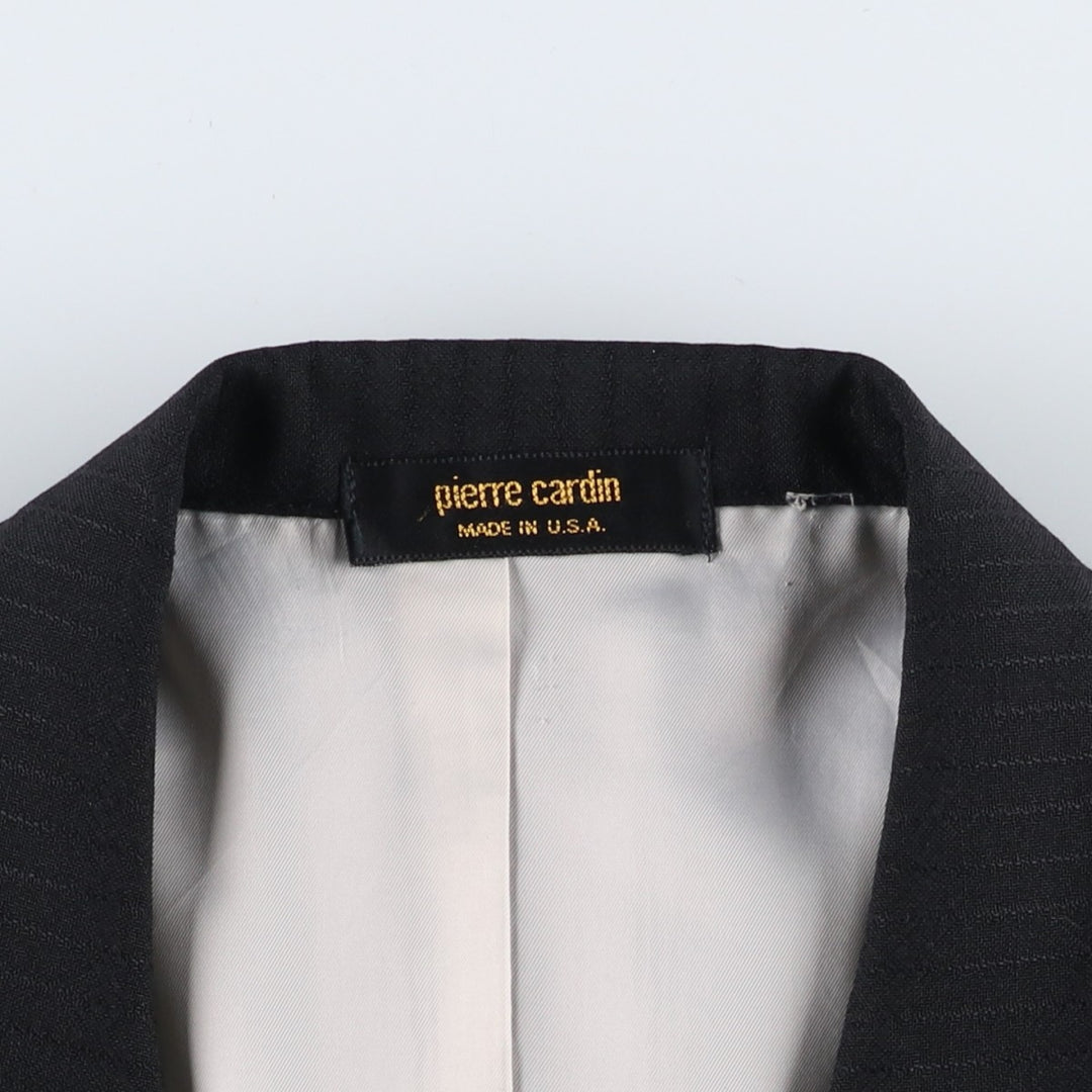 Pierre Cardin Stripe Pattern Tailored Jacket, Made in USA, Men's Size M (approx.) unclear black type Vintage Second Hand
