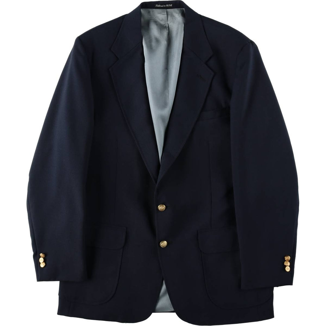 Stafford Navy Blazer, Tailored Jacket, Made in USA, Men's Size L unclear navy blue type Vintage Second Hand