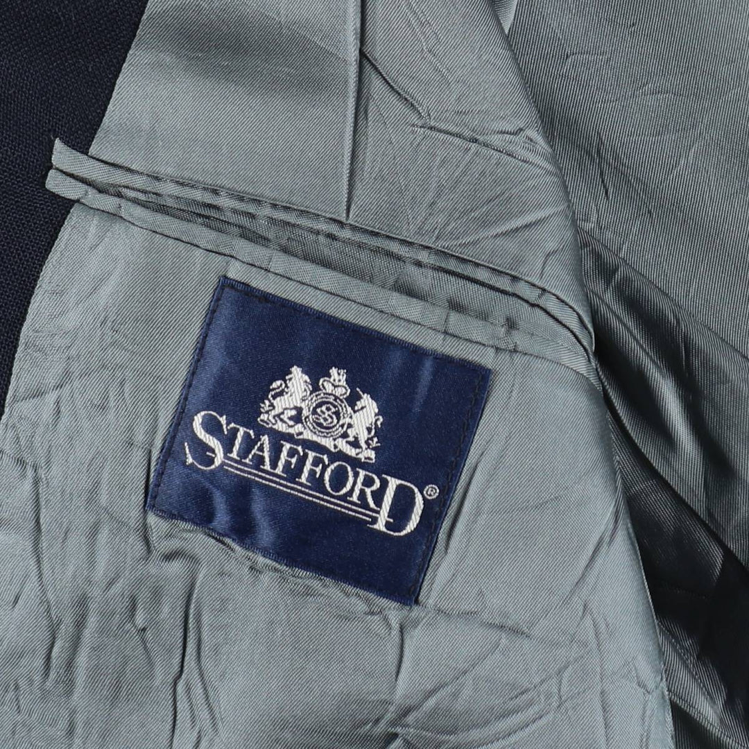 Stafford Navy Blazer, Tailored Jacket, Made in USA, Men's Size L unclear navy blue type Vintage Second Hand