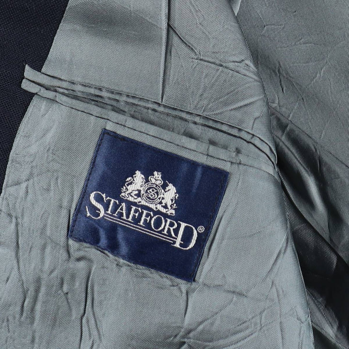 Stafford Navy Blazer, Tailored Jacket, Made in USA, Men's Size L unclear navy blue type Vintage Second Hand