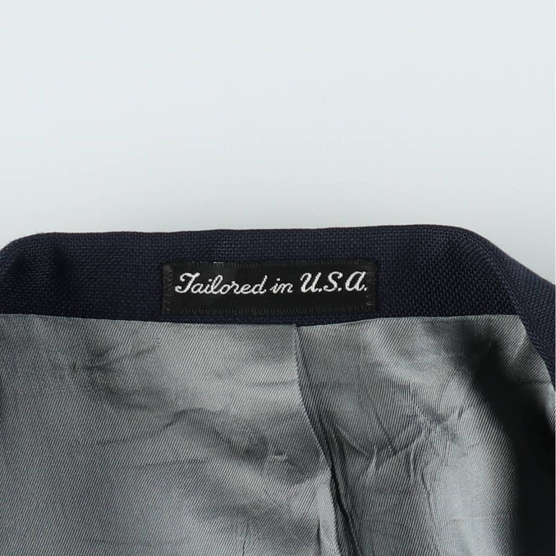 Stafford Navy Blazer, Tailored Jacket, Made in USA, Men's Size L unclear navy blue type Vintage Second Hand