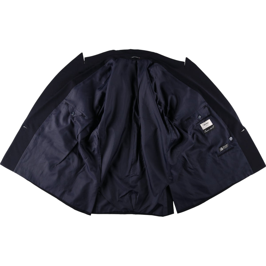 MEYNAL PARIS Double-breasted peaked lapel navy blazer tailored jacket, made in France, men's size XL. wool navy blue type Vintage Second Hand