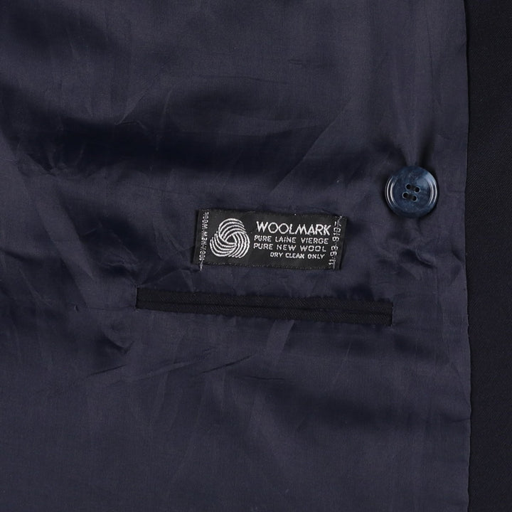 MEYNAL PARIS Double-breasted peaked lapel navy blazer tailored jacket, made in France, men's size XL. wool navy blue type Vintage Second Hand