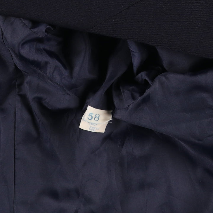 MEYNAL PARIS Double-breasted peaked lapel navy blazer tailored jacket, made in France, men's size XL. wool navy blue type Vintage Second Hand