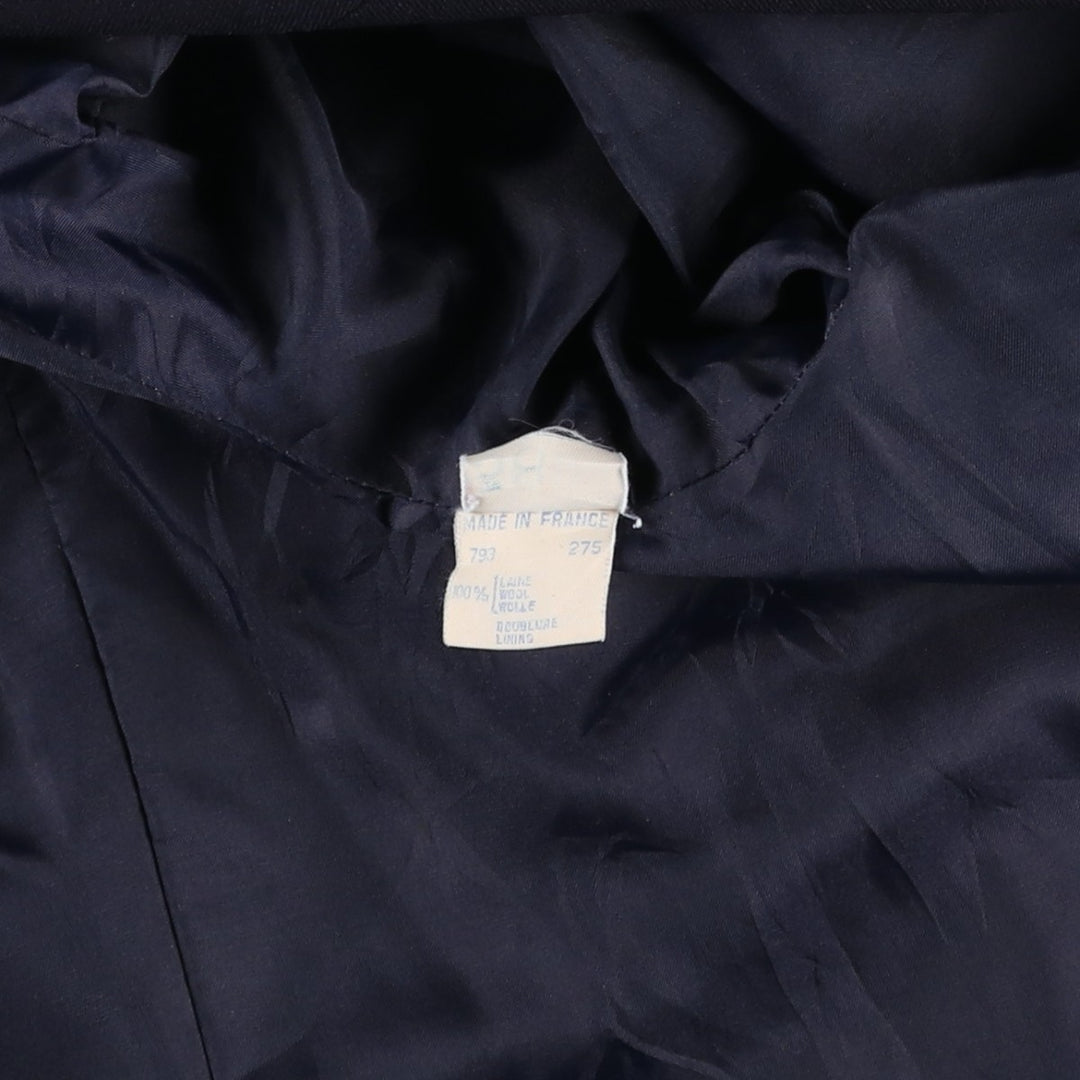 MEYNAL PARIS Double-breasted peaked lapel navy blazer tailored jacket, made in France, men's size XL. wool navy blue type Vintage Second Hand