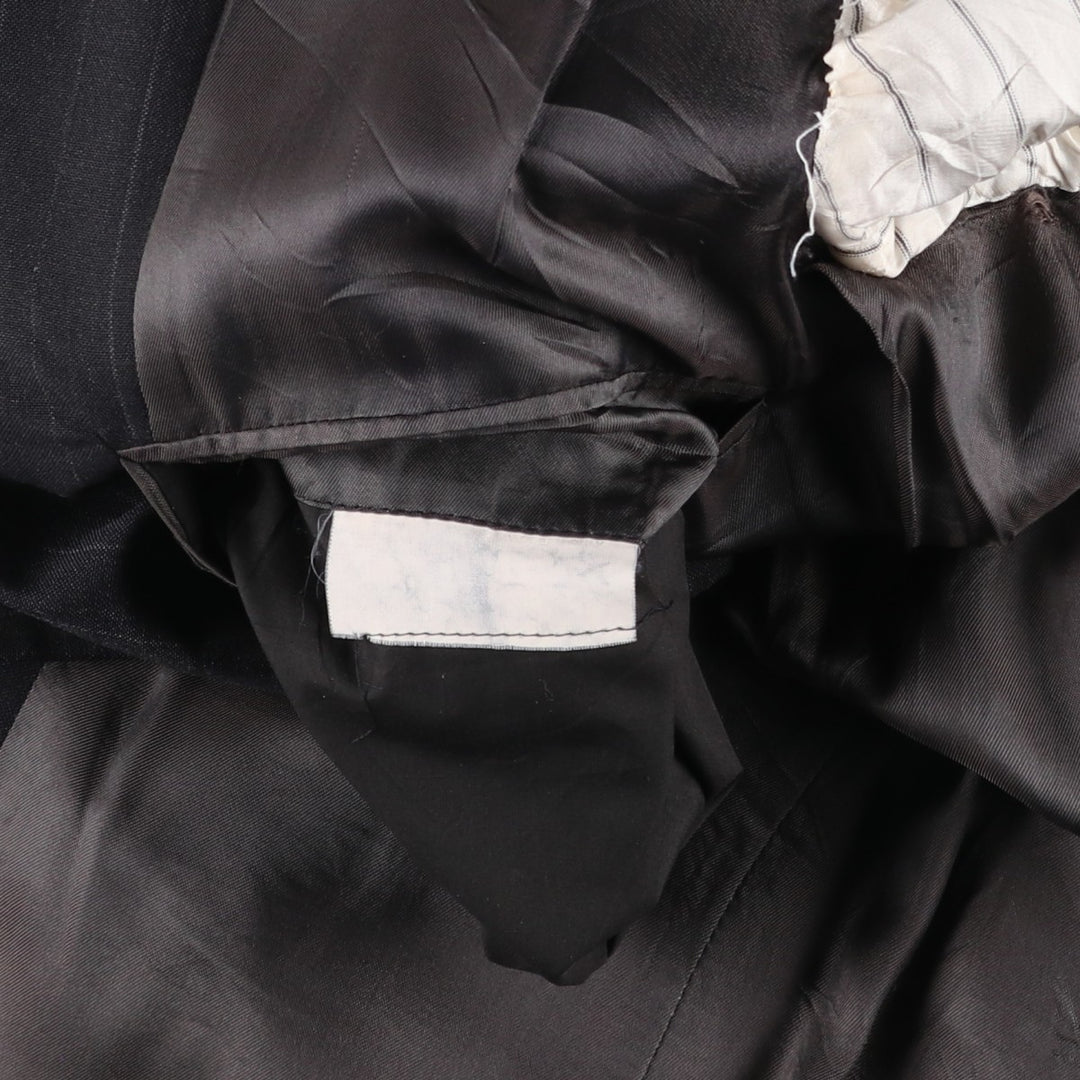 John Mozzo Stripe Pattern Tailored Jacket, Made in USA, Men's Size L (approx.) unclear black type Vintage Second Hand