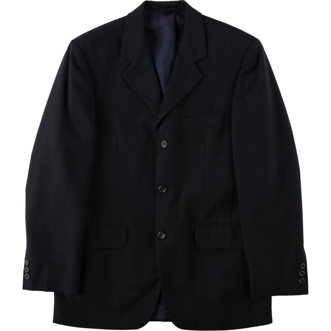 BURTON Stripe Pattern Wool Tailored Jacket, Men's Size M (approx.) wool black type Vintage Second Hand
