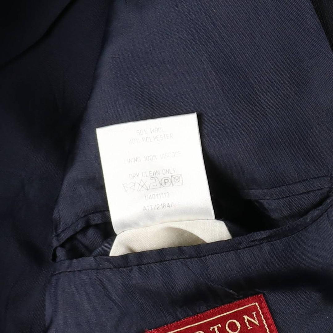 BURTON Stripe Pattern Wool Tailored Jacket, Men's Size M (approx.) wool black type Vintage Second Hand