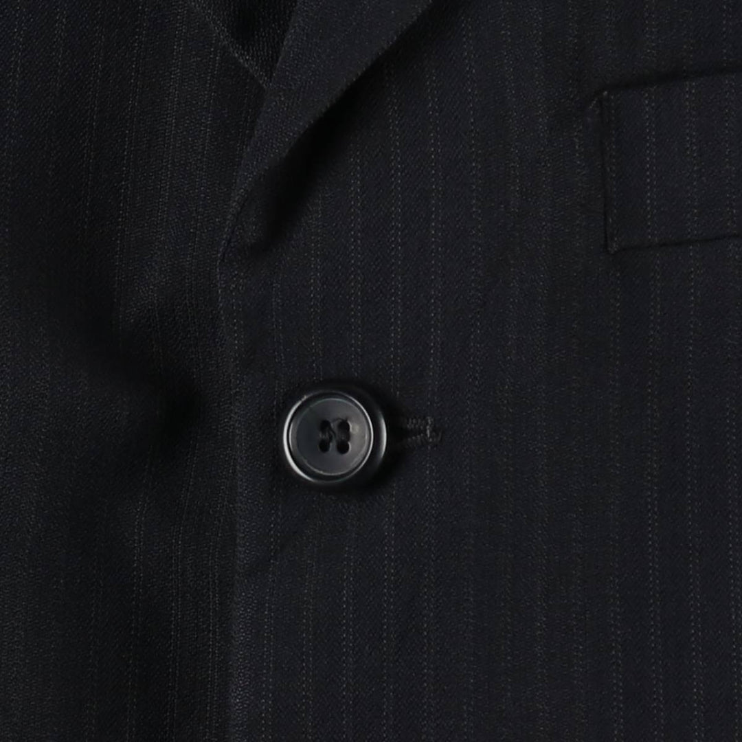BURTON Stripe Pattern Wool Tailored Jacket, Men's Size M (approx.) wool black type Vintage Second Hand