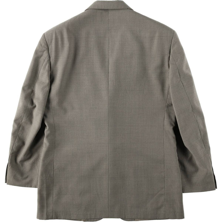 Stanley Blacker Check Pattern Houndstooth Pattern Tailored Jacket, Made in USA, Men's Size M (approx.) unclear Khaki type sage green Vintage Second Hand