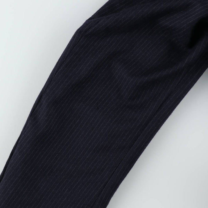 BIaggiotti Stripe Pattern Wool Tailored Jacket, Men's Size L (approx.) wool navy blue type Vintage Second Hand