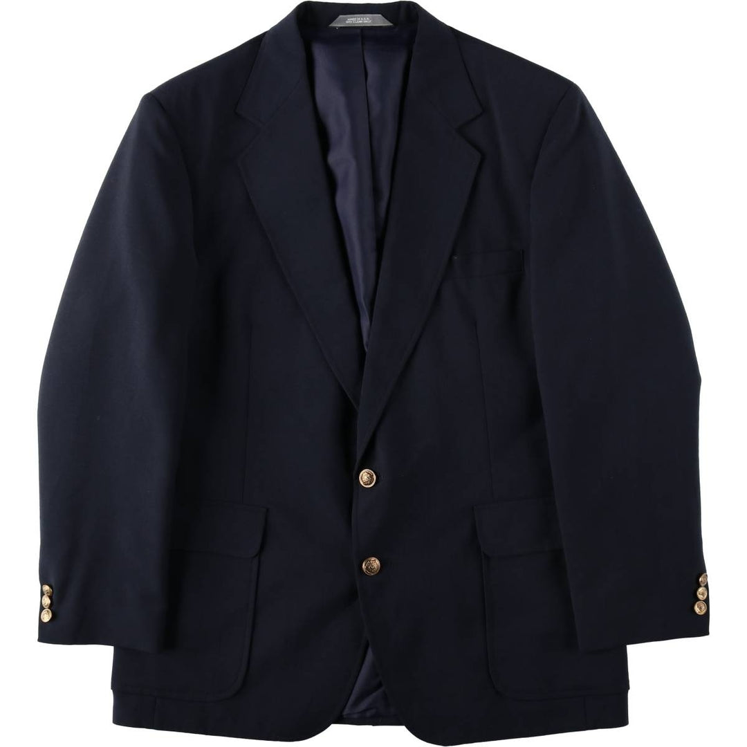 Haggar Navy Blazer, Tailored Jacket, Made in USA, Men's Size L unclear navy blue type Vintage Second Hand