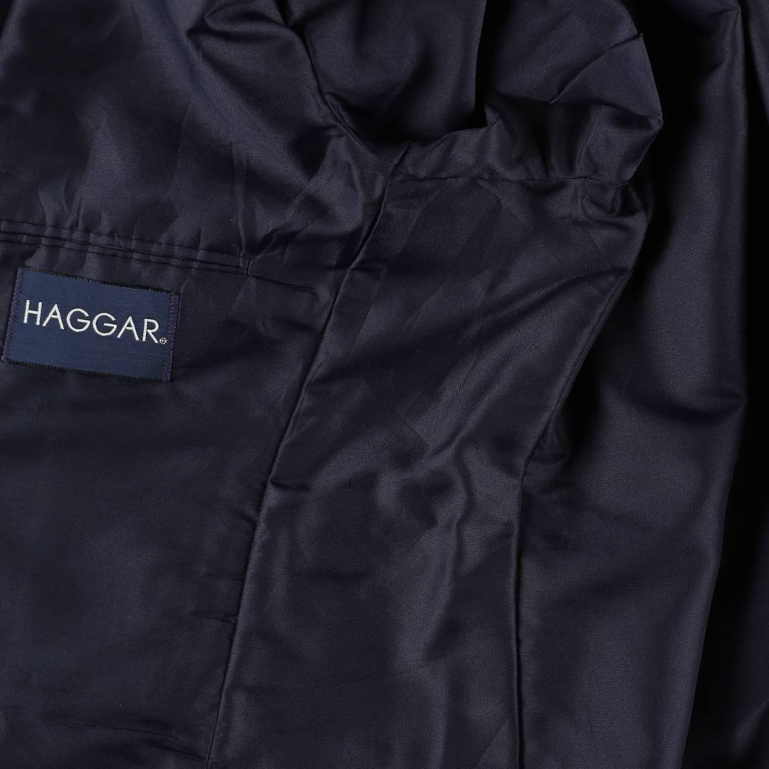 Haggar Navy Blazer, Tailored Jacket, Made in USA, Men's Size L unclear navy blue type Vintage Second Hand