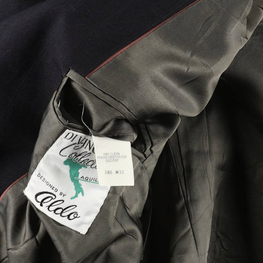DI VINCENZO Collection Stripe Pattern Tailored Jacket, Made in USA, Men's Size M (approx.) unclear navy blue type Vintage Second Hand