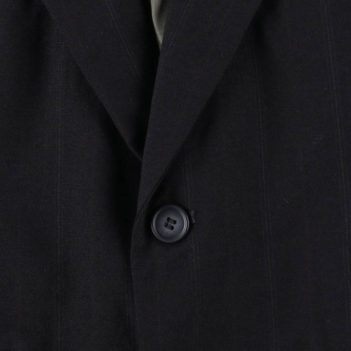 DI VINCENZO Collection Stripe Pattern Tailored Jacket, Made in USA, Men's Size M (approx.) unclear navy blue type Vintage Second Hand
