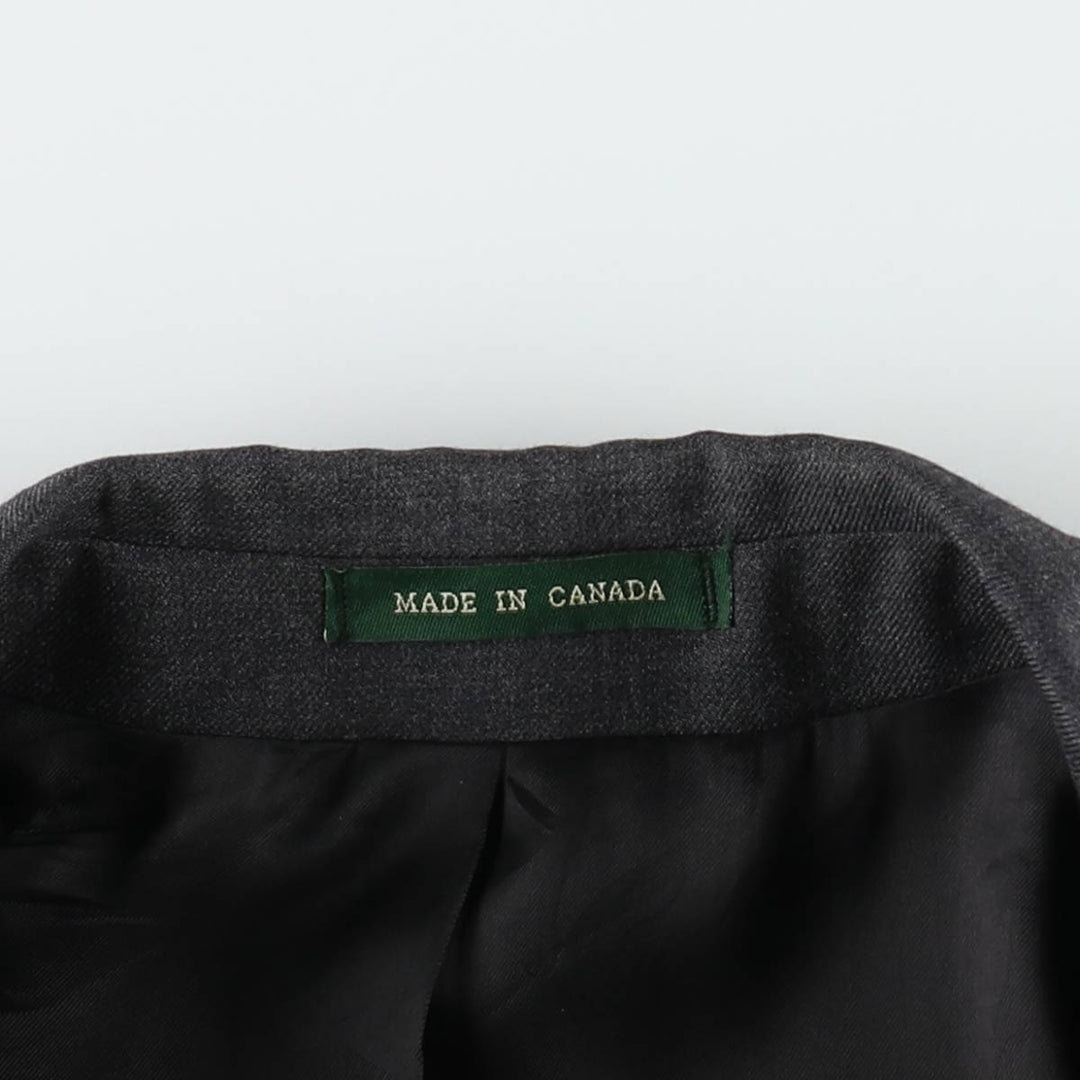 Boston John wool tailored jacket, made in Canada, men's size M. wool gray type Vintage Second Hand
