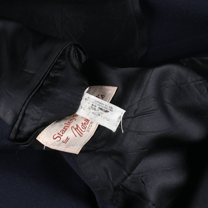 Stanley Blacker Navy Blazer, Tailored Jacket, Made in USA, Men's Size Medium unclear navy blue type Vintage Second Hand