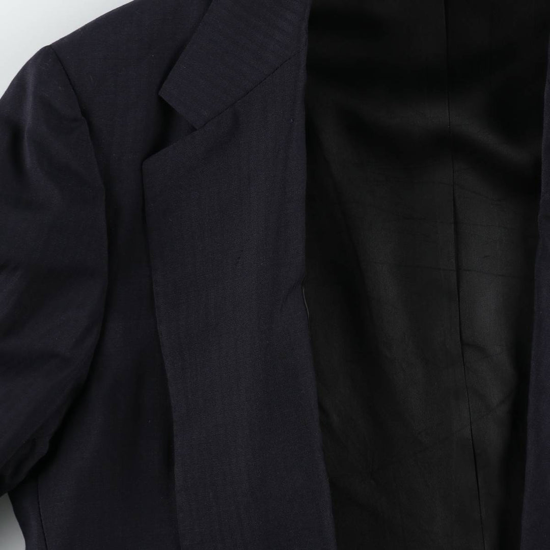 U.DI NARDO Stripe Pattern Tailored Jacket, Men's Size L (approx.) unclear navy blue type Vintage Second Hand