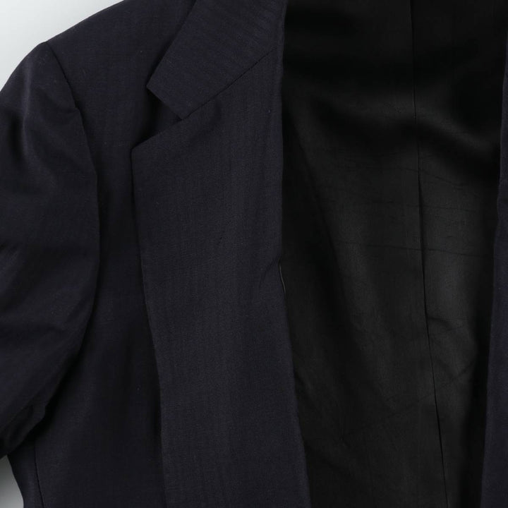 U.DI NARDO Stripe Pattern Tailored Jacket, Men's Size L (approx.) unclear navy blue type Vintage Second Hand