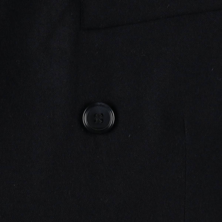 SHIPLEY Supreme Double-Breasted Peaked Lapel Wool Tailored Jacket, Made in Canada, Men's Size L (approx.) wool navy blue type Vintage Second Hand