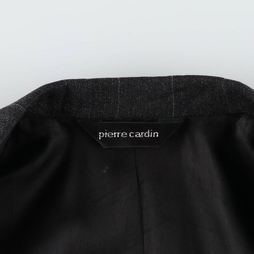 Pierre Cardin striped wool tailored jacket, made in the USA, men's size M equivalent. wool Charcoal Vintage Second Hand