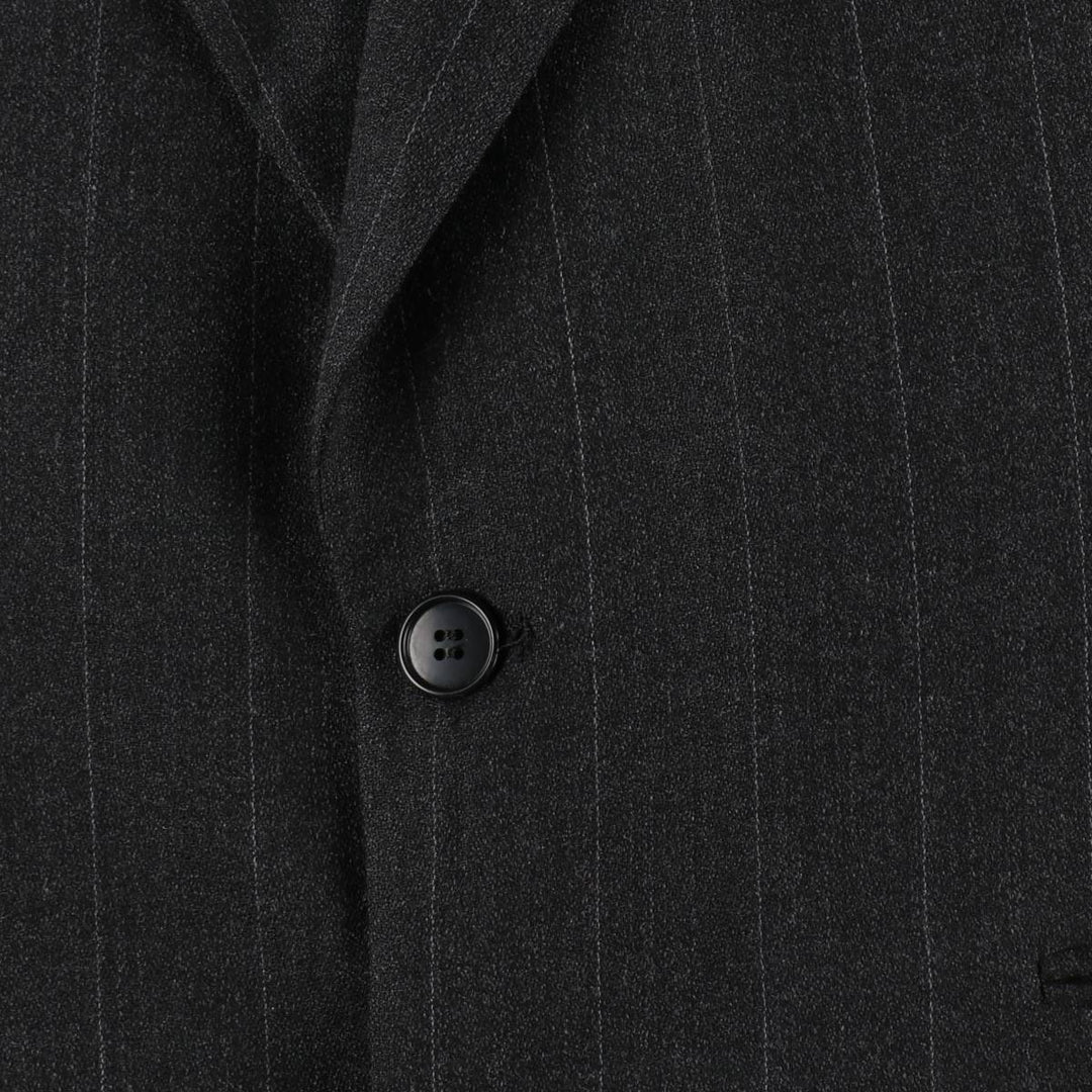 Pierre Cardin striped wool tailored jacket, made in the USA, men's size M equivalent. wool Charcoal Vintage Second Hand