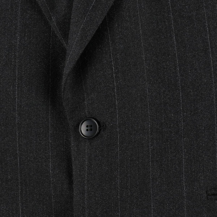 Pierre Cardin striped wool tailored jacket, made in the USA, men's size M equivalent. wool Charcoal Vintage Second Hand