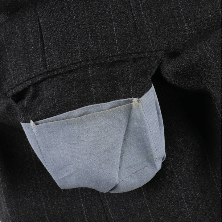 Pierre Cardin striped wool tailored jacket, made in the USA, men's size M equivalent. wool Charcoal Vintage Second Hand