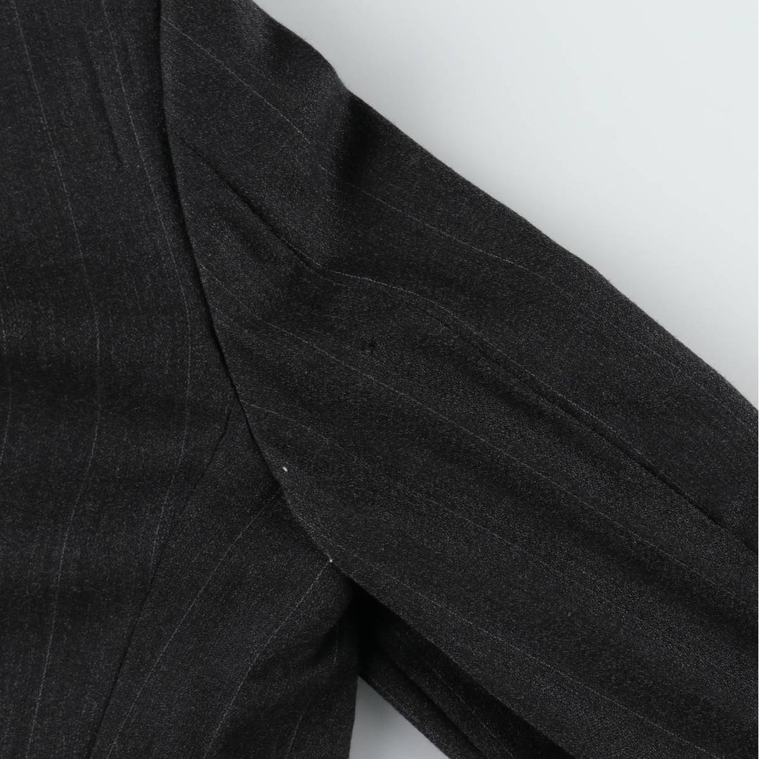 Pierre Cardin striped wool tailored jacket, made in the USA, men's size M equivalent. wool Charcoal Vintage Second Hand