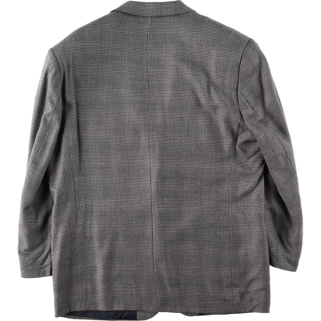 Pierre Cardin Check Pattern Wool Tailored Jacket, Made in Canada, Men's Size L (approx.) wool gray type Vintage Second Hand