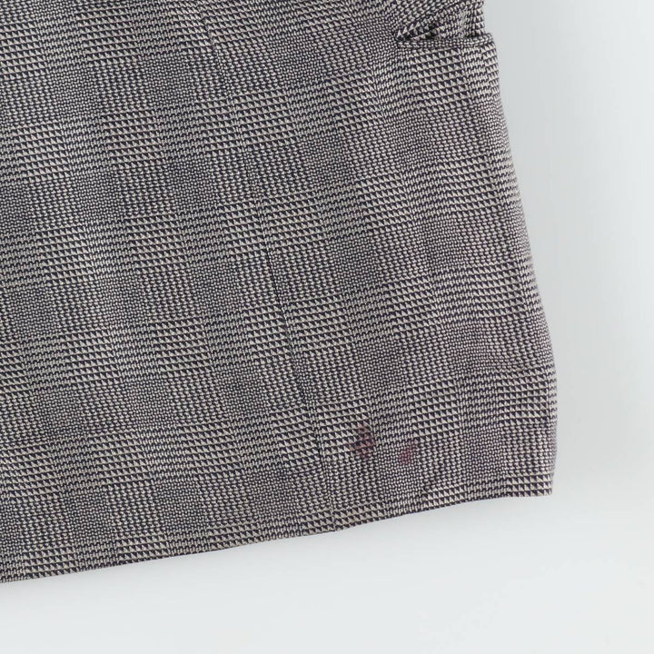 Pierre Cardin Check Pattern Wool Tailored Jacket, Made in Canada, Men's Size L (approx.) wool gray type Vintage Second Hand