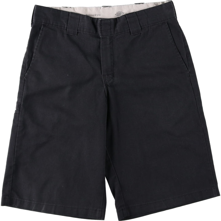 Dickies Relaxed Fit FLEX Work Shorts (Men's, equivalent to W33) polyester black type Vintage Second Hand