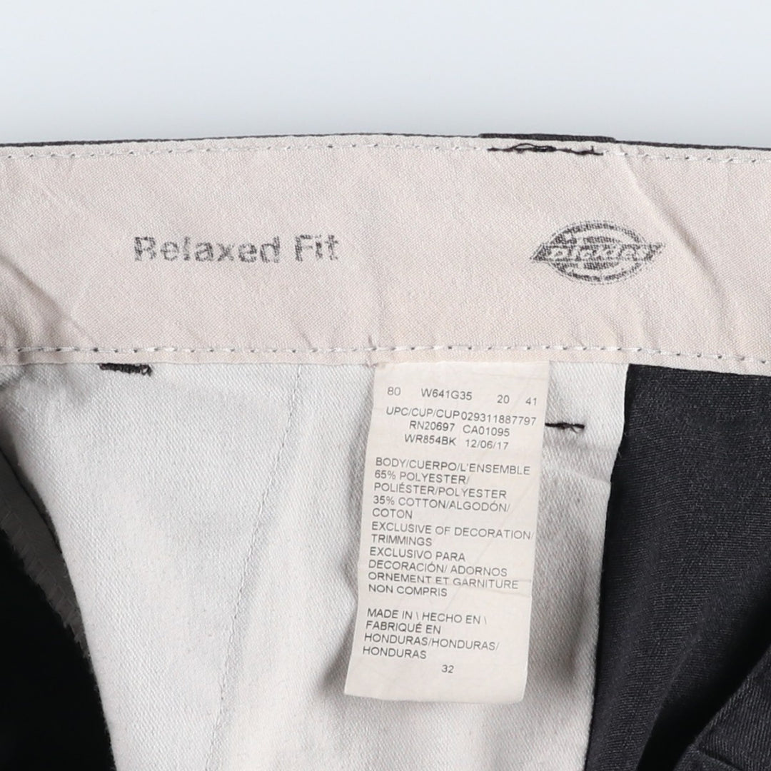 Dickies Relaxed Fit FLEX Work Shorts (Men's, equivalent to W33) polyester black type Vintage Second Hand