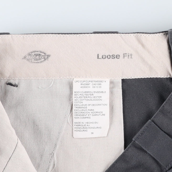 Dickies Loose Fit Work Shorts, Half Pants, Men's, W36 equivalent polyester gray type Vintage Second Hand