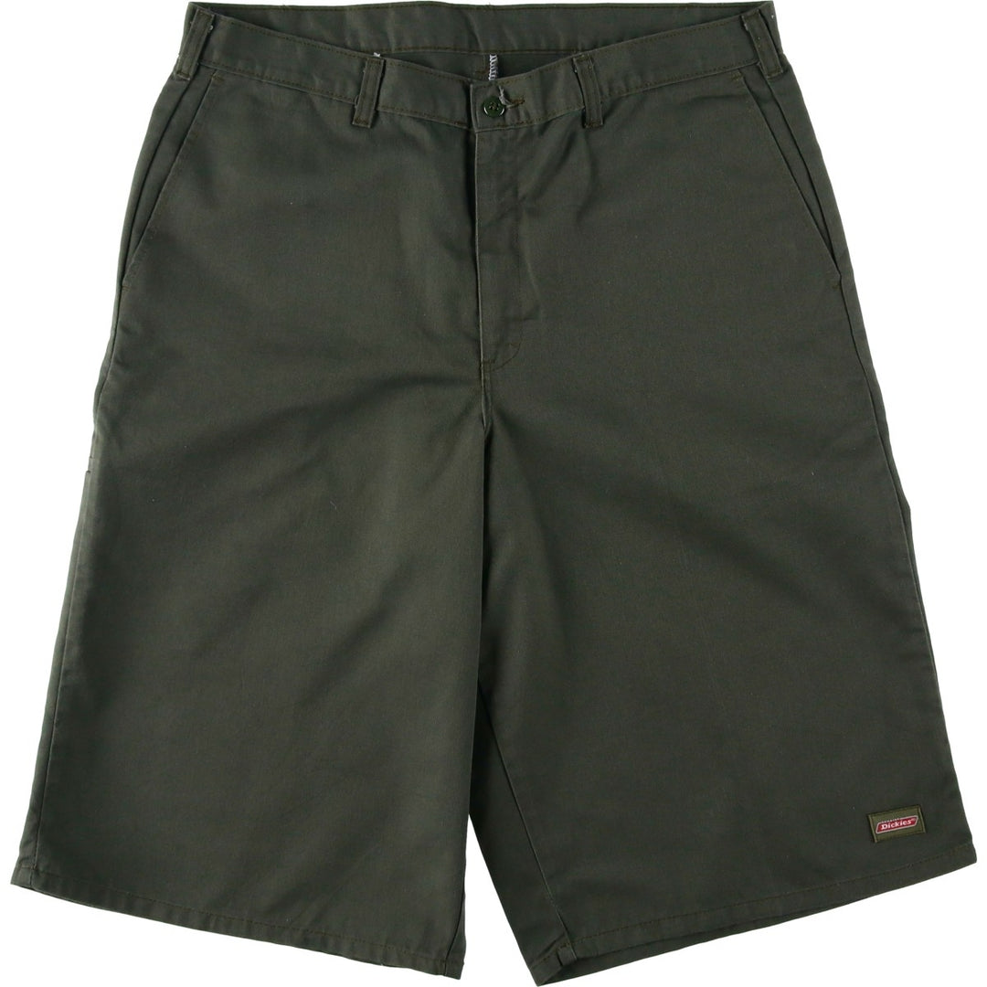 Dickies Work Shorts, Half Pants, Men's, W36 equivalent polyester Khaki type Vintage Second Hand