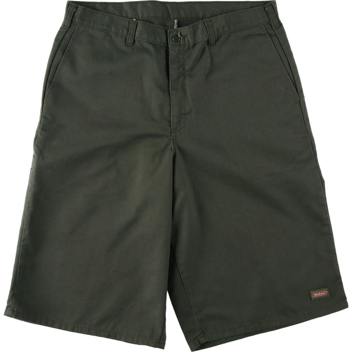 Dickies Work Shorts, Half Pants, Men's, W36 equivalent polyester Khaki type Vintage Second Hand