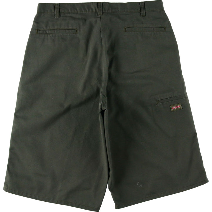Dickies Work Shorts, Half Pants, Men's, W36 equivalent polyester Khaki type Vintage Second Hand