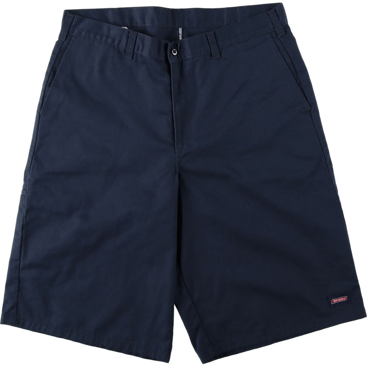 Dickies Work Shorts, Half Pants, Men's, W36 equivalent polyester navy blue type Vintage Second Hand
