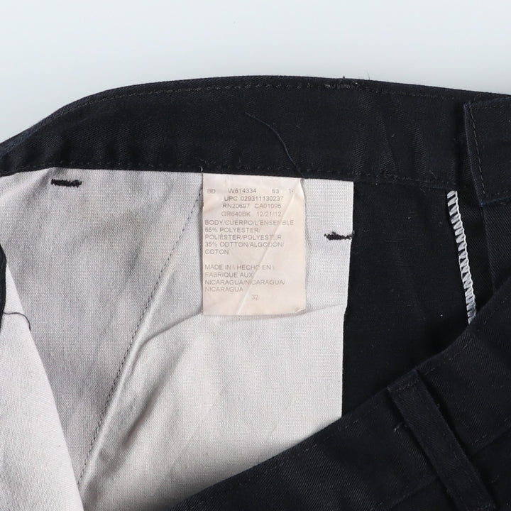 Dickies Work Shorts, Half Pants, Men's, W34 equivalent polyester black type Vintage Second Hand