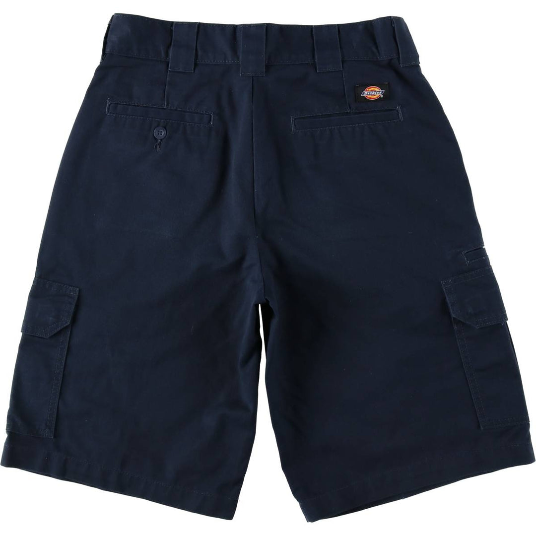 Dickies Regular Fit Cargo Shorts (Men's size W31 equivalent) polyester navy blue type Vintage Second Hand