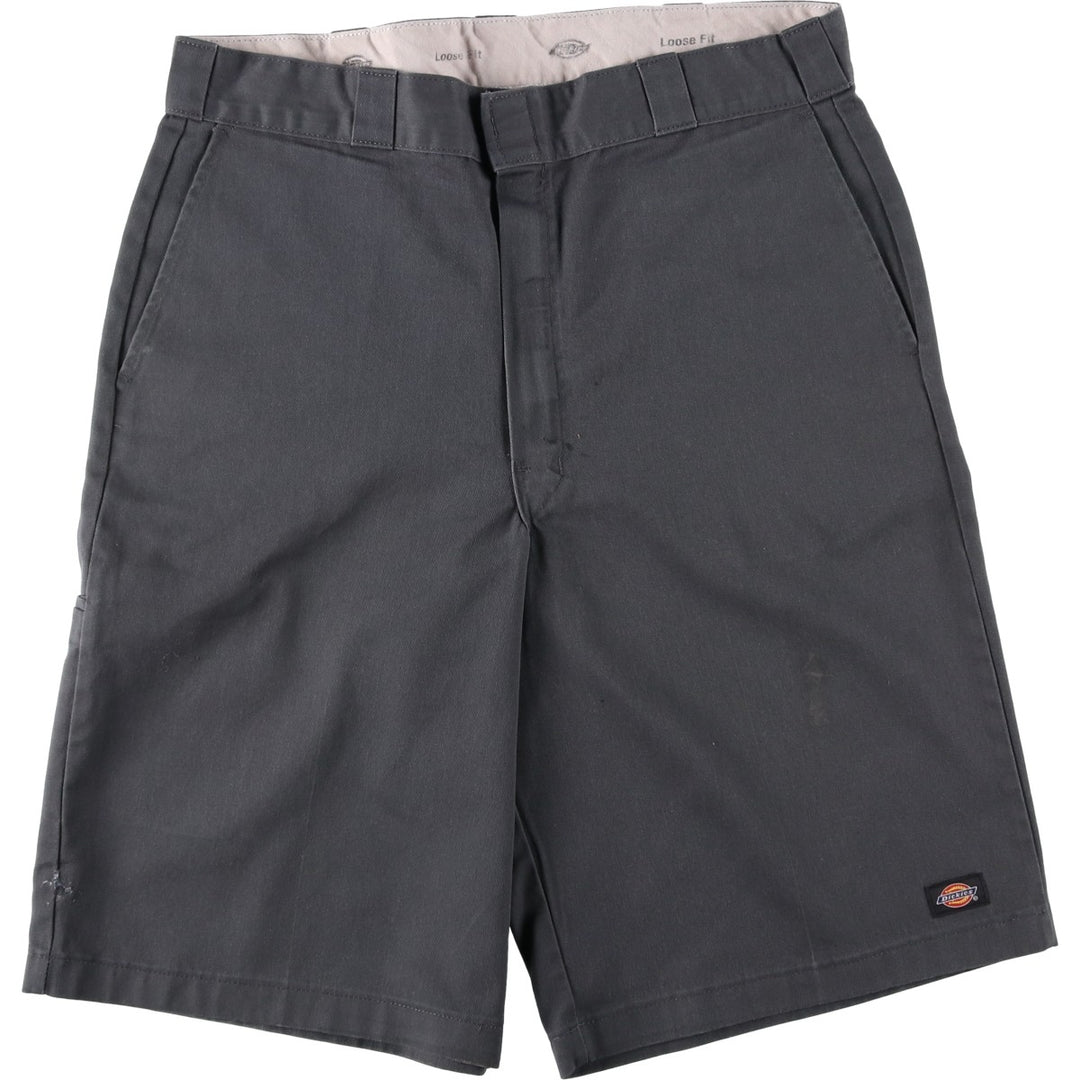 Dickies Loose Fit Work Shorts, Half Pants, Men's, W37 equivalent polyester gray type Vintage Second Hand