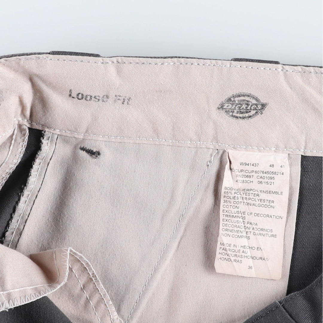 Dickies Loose Fit Work Shorts, Half Pants, Men's, W37 equivalent polyester gray type Vintage Second Hand