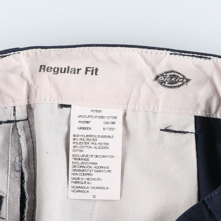 Dickies Regular Fit Work Shorts, Men's, Size W33 polyester navy blue type Vintage Second Hand