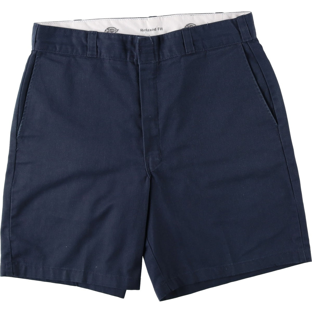 Dickies Relaxed Fit Work Shorts (Men's W35 equivalent) polyester navy blue type Vintage Second Hand