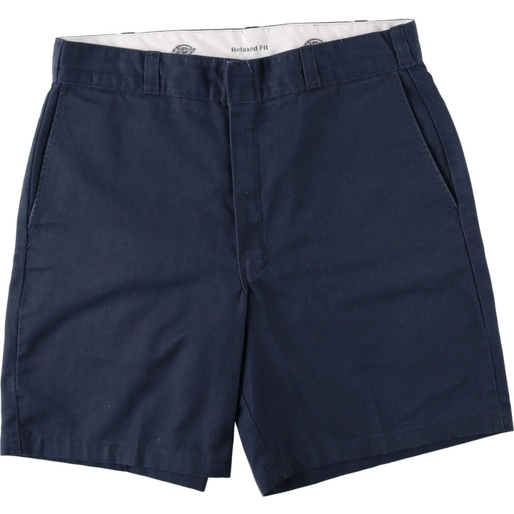 Dickies Relaxed Fit Work Shorts (Men's W35 equivalent) polyester navy blue type Vintage Second Hand